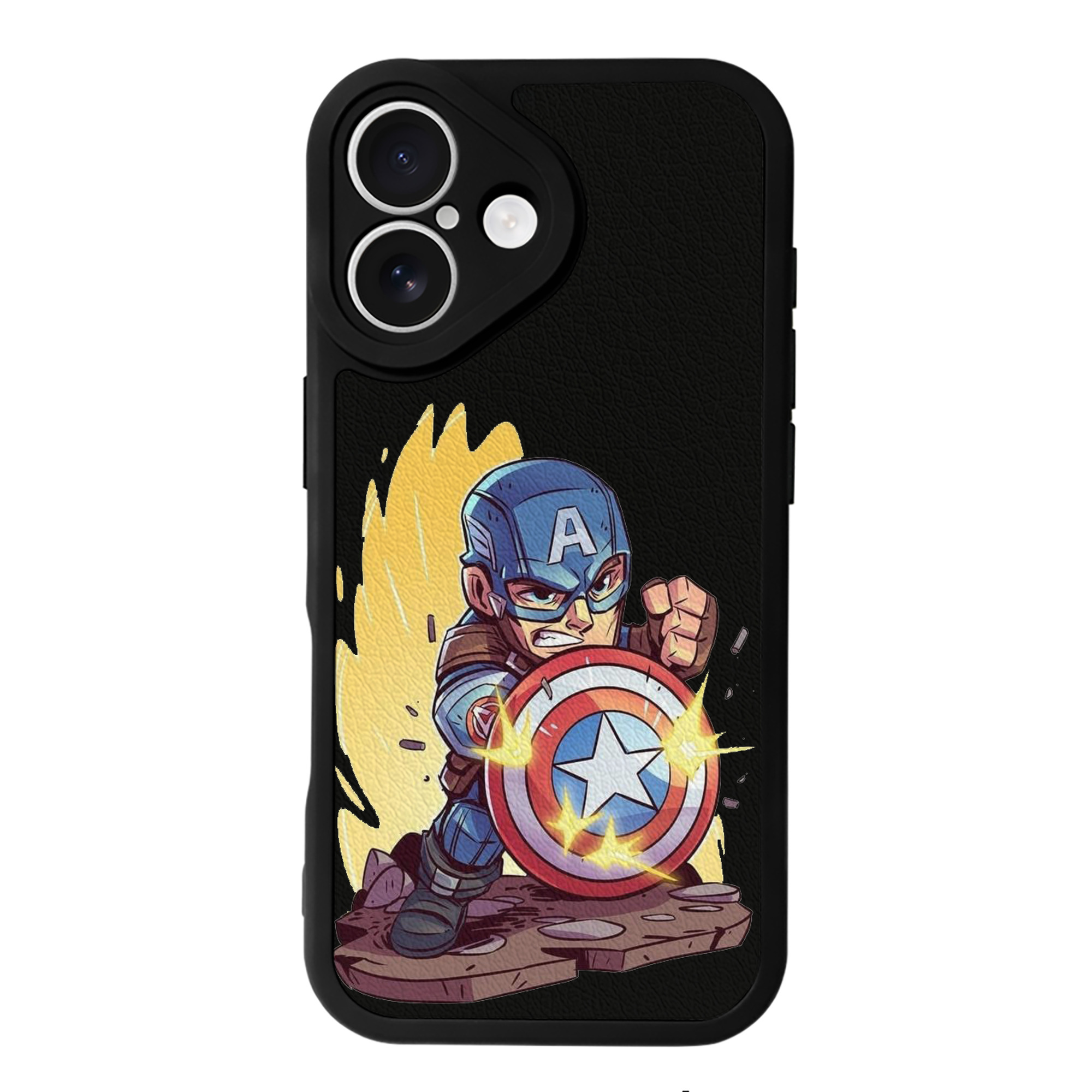 （画像用） アベンジャーズ The Avengers 【iPhone 16シリーズ対応】シリコンスマホケース（レザー調） 材質：シリコン
